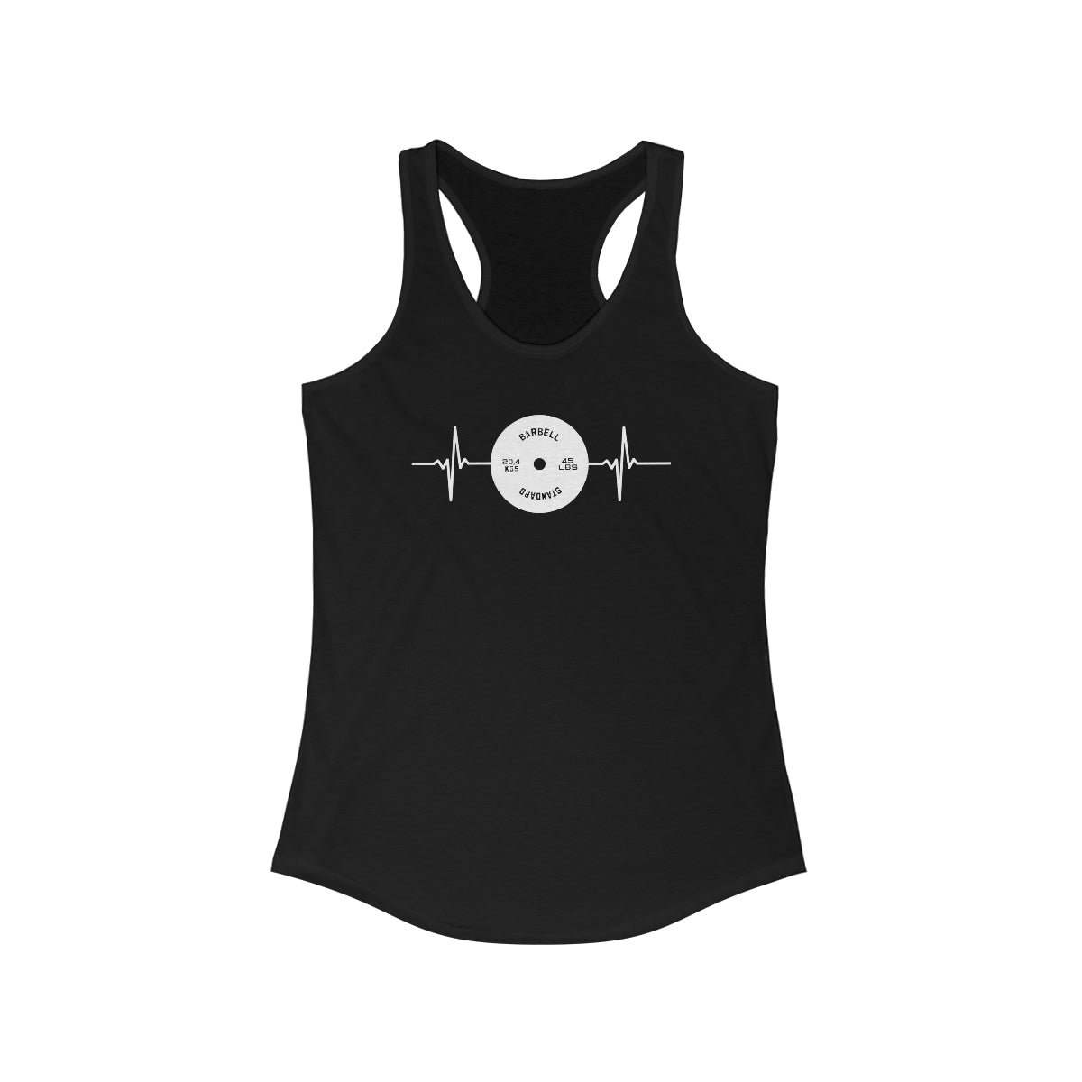 Heartbeat 45lb. Plate Women's Racerback