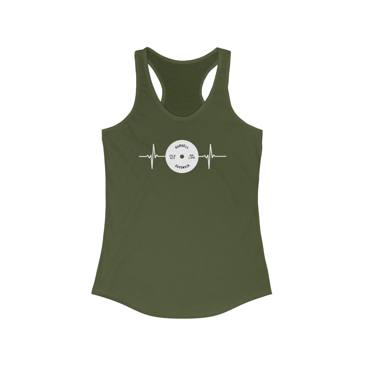 Heartbeat 45lb. Plate Women's Racerback