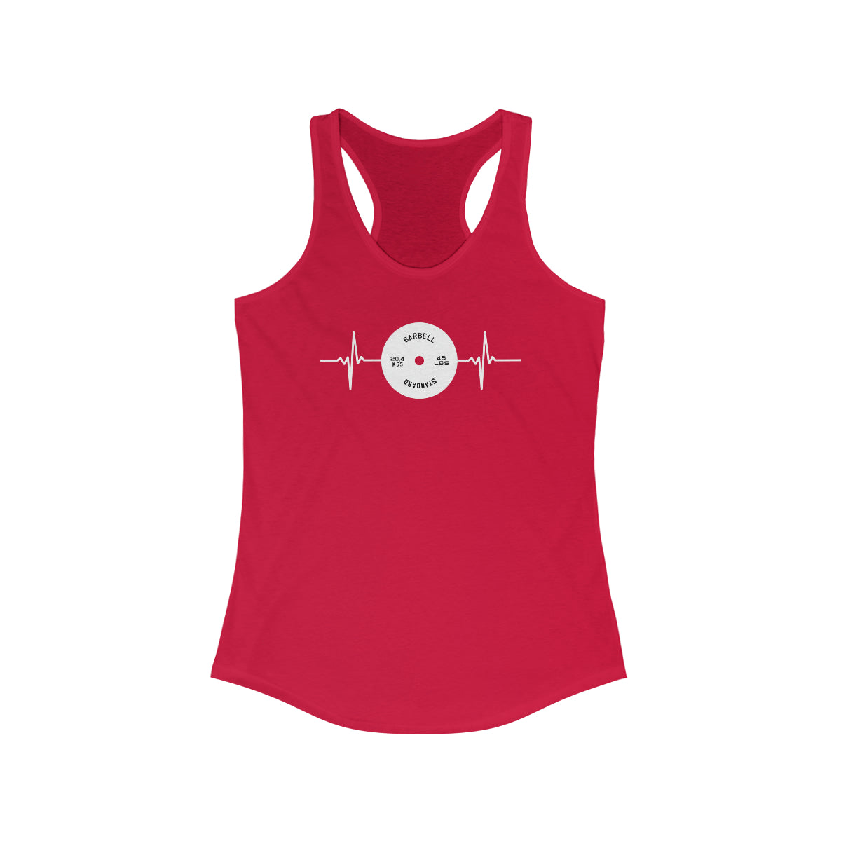 Heartbeat 45lb. Plate Women's Racerback