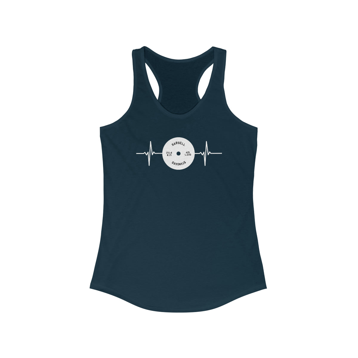 Heartbeat 45lb. Plate Women's Racerback