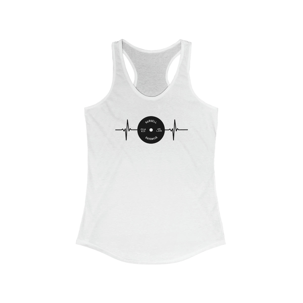 Heartbeat 45lb. Plate Women's Racerback