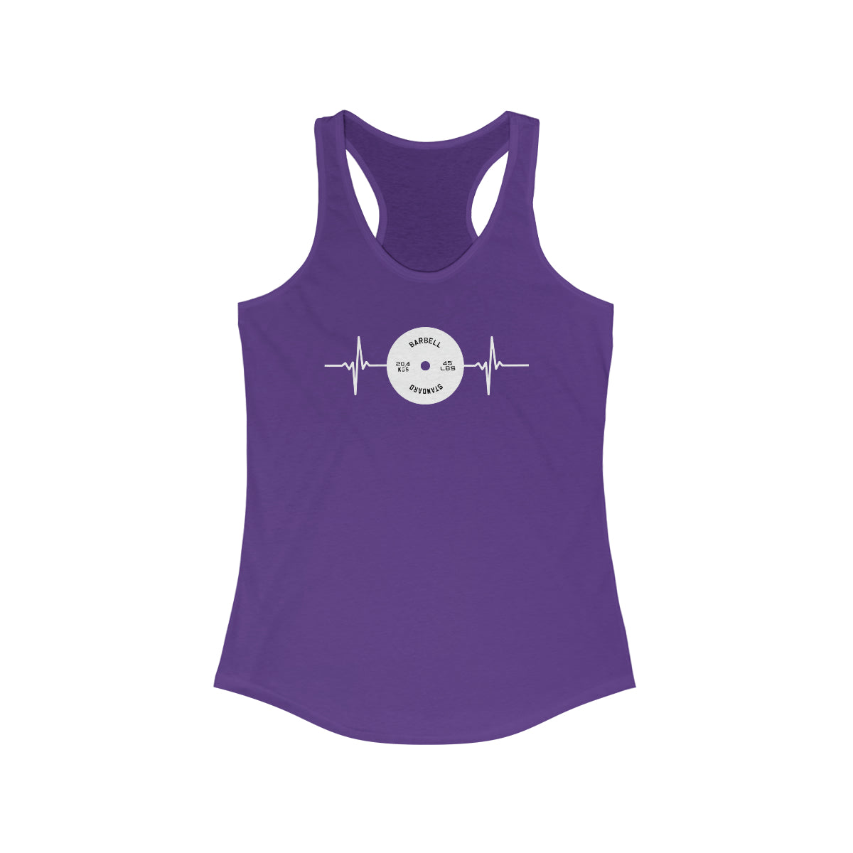Heartbeat 45lb. Plate Women's Racerback