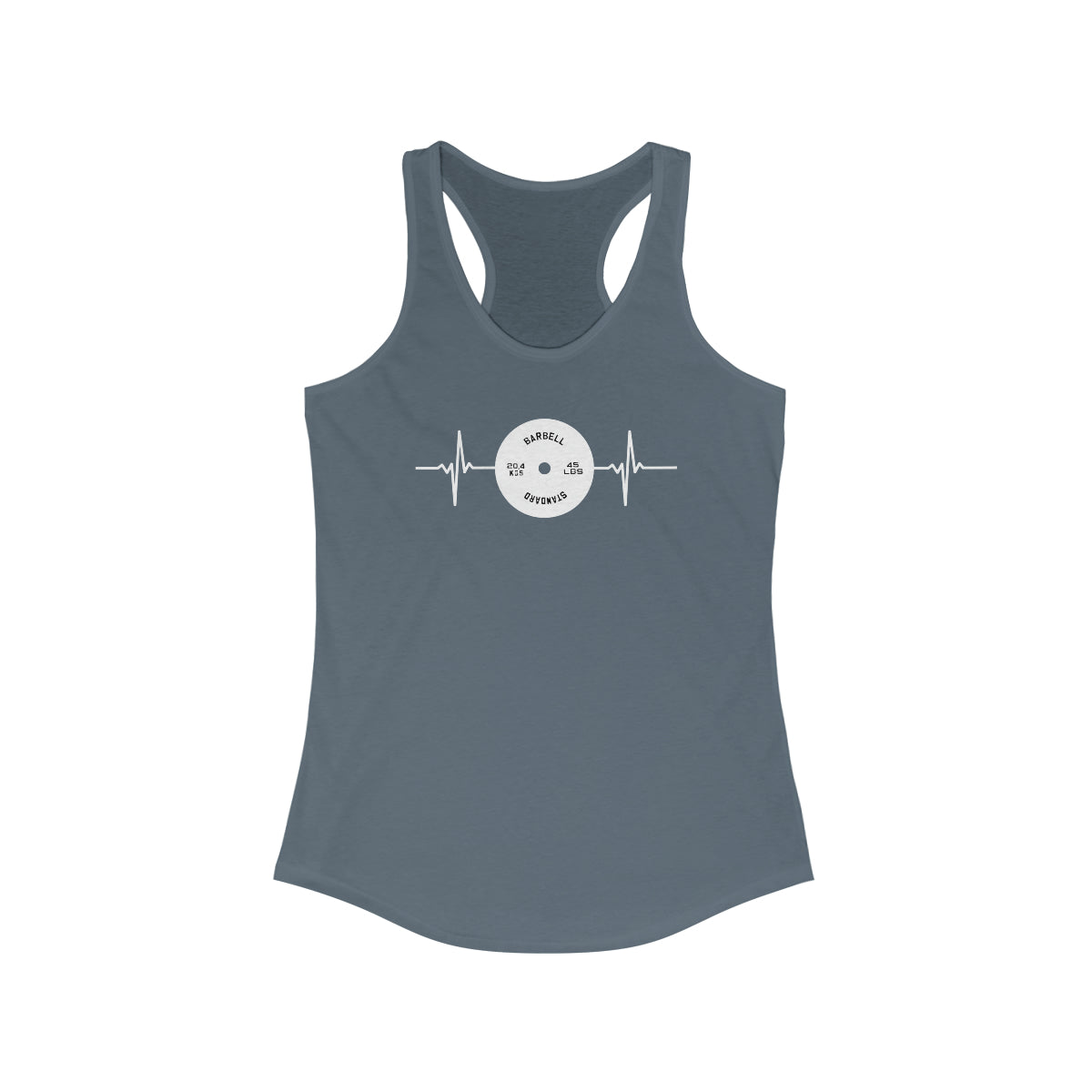 Heartbeat 45lb. Plate Women's Racerback