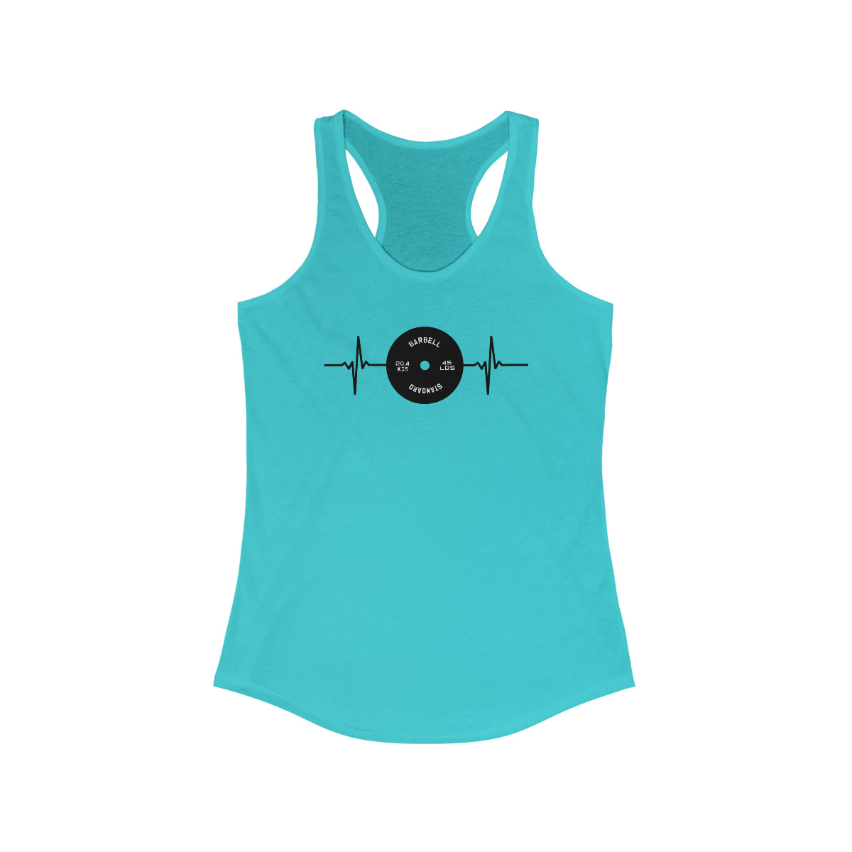 Heartbeat 45lb. Plate Women's Racerback