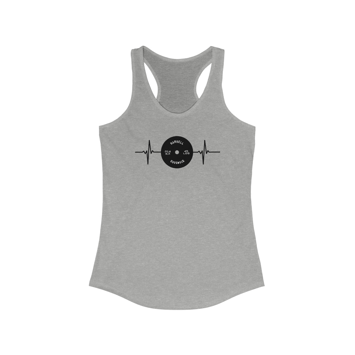 Heartbeat 45lb. Plate Women's Racerback