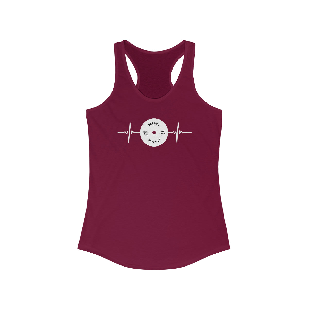 Heartbeat 45lb. Plate Women's Racerback