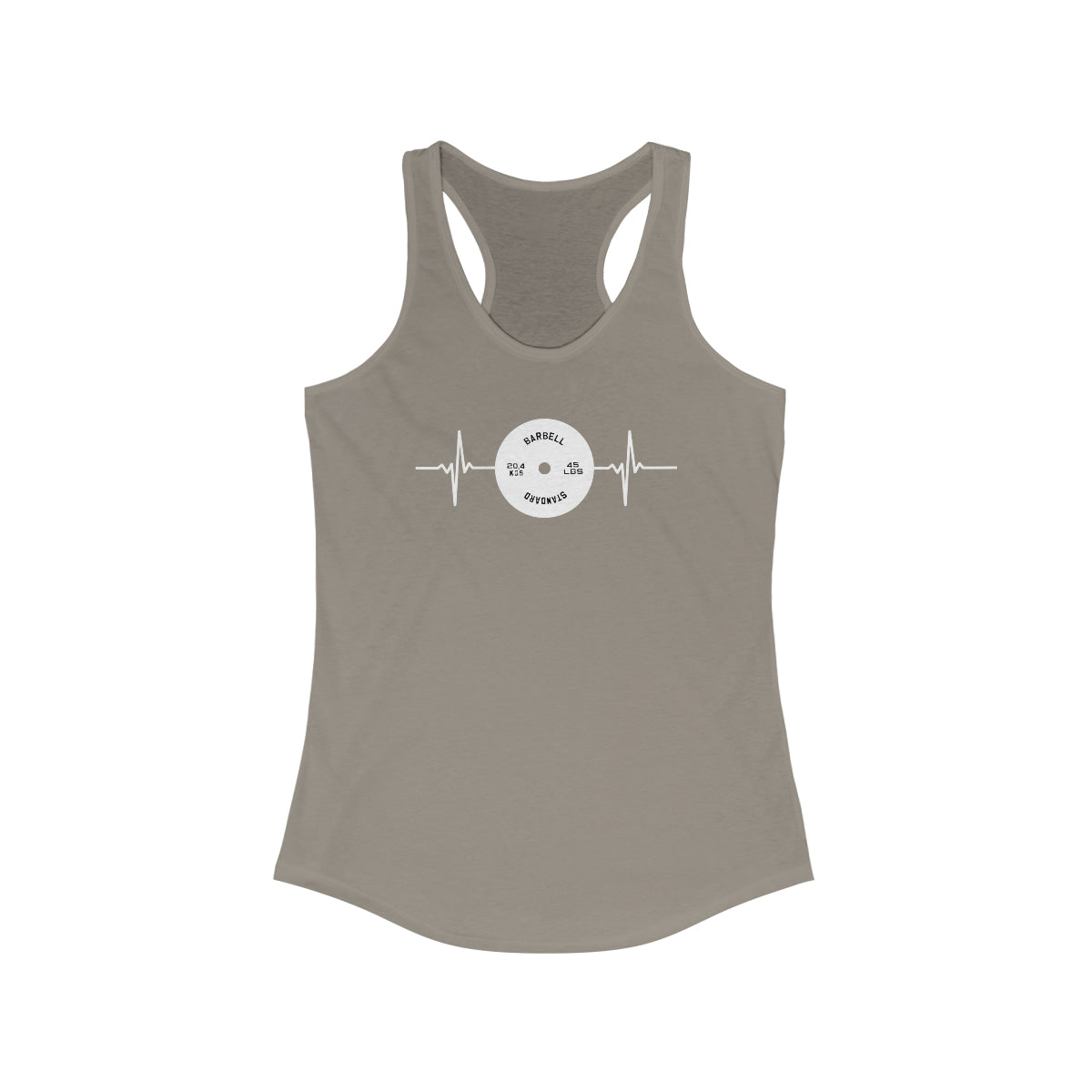 Heartbeat 45lb. Plate Women's Racerback