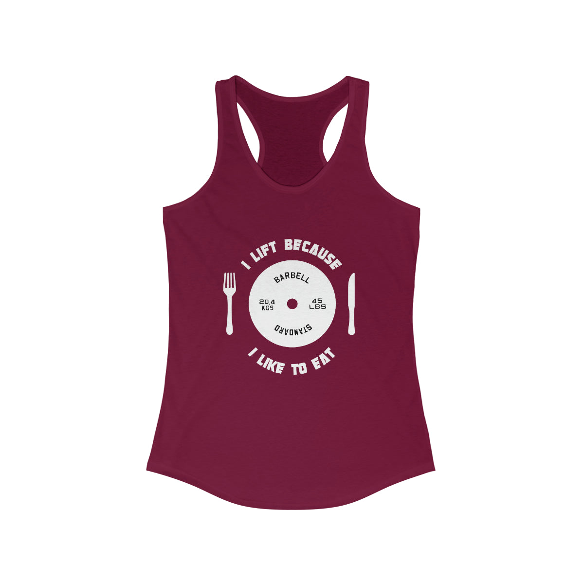 I lift because I like to eat Women's Racerback