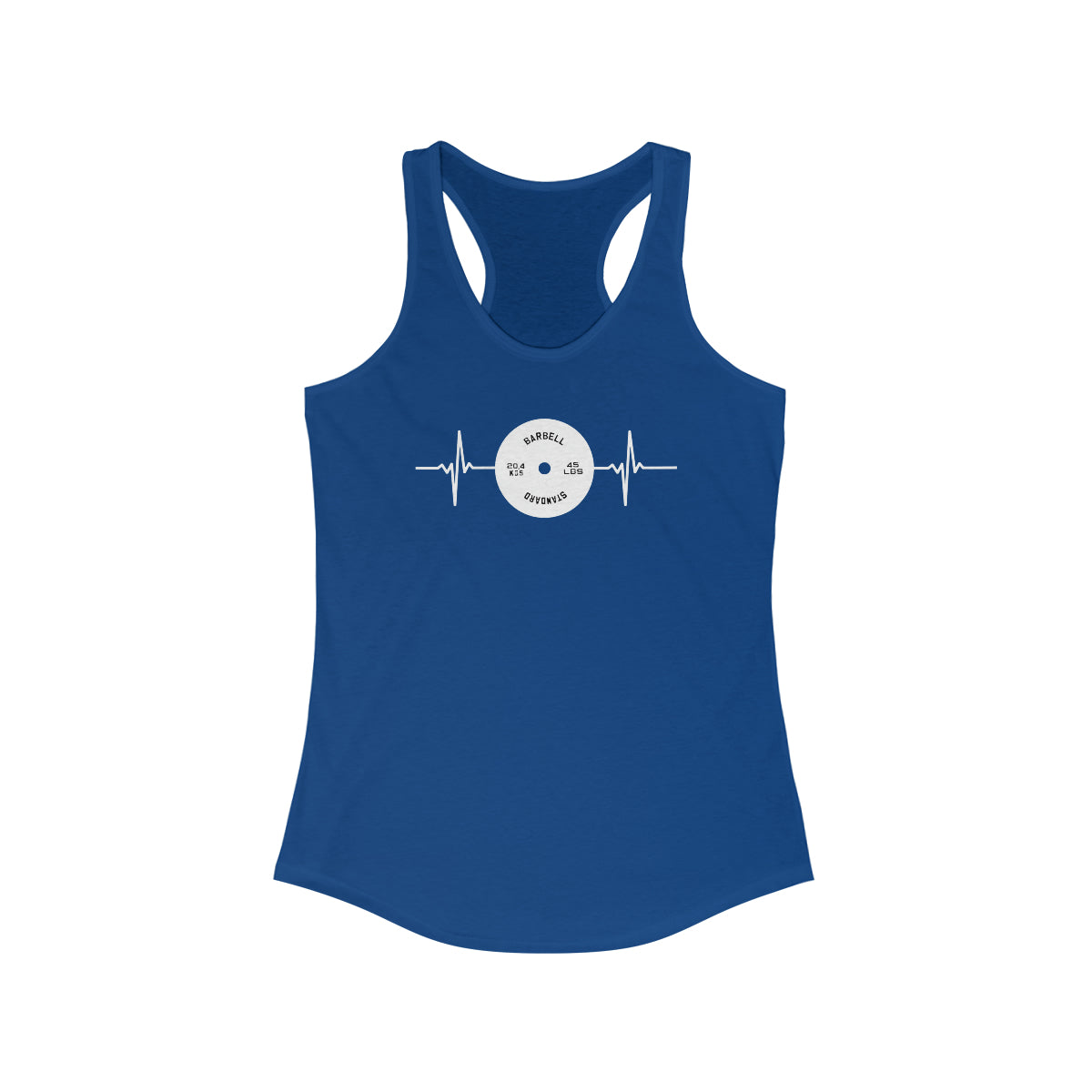 Heartbeat 45lb. Plate Women's Racerback